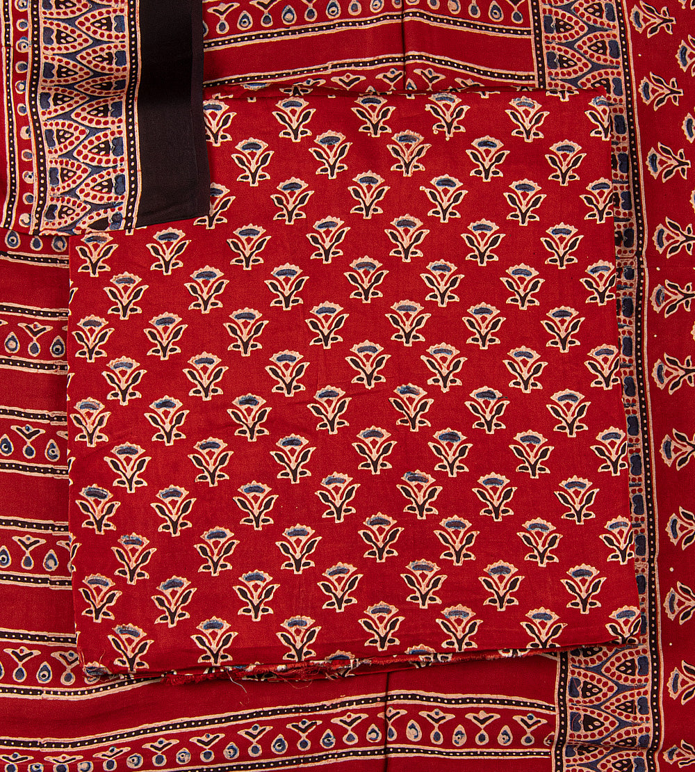 Deep Vermilion Red Modal Silk Salwar