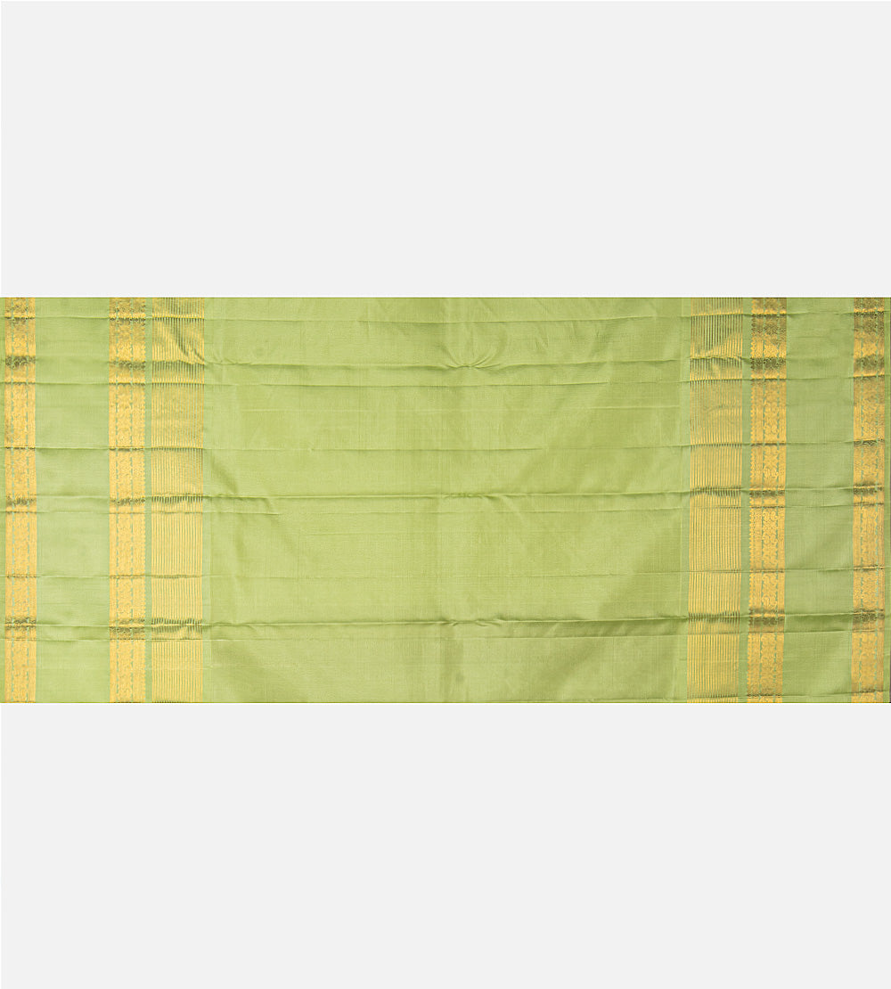 Olive Green Kanchipuram Silk Saree