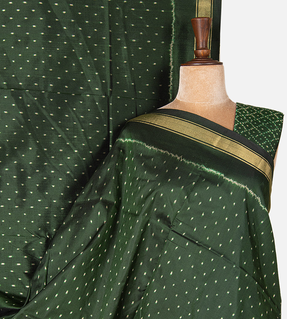 Green Ikkat Silk Saree