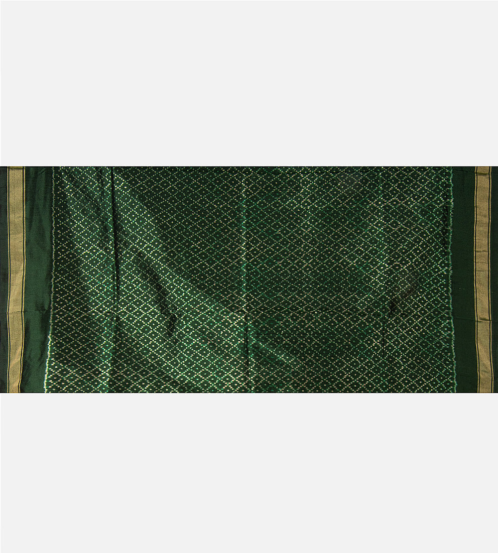 Green Ikkat Silk Saree