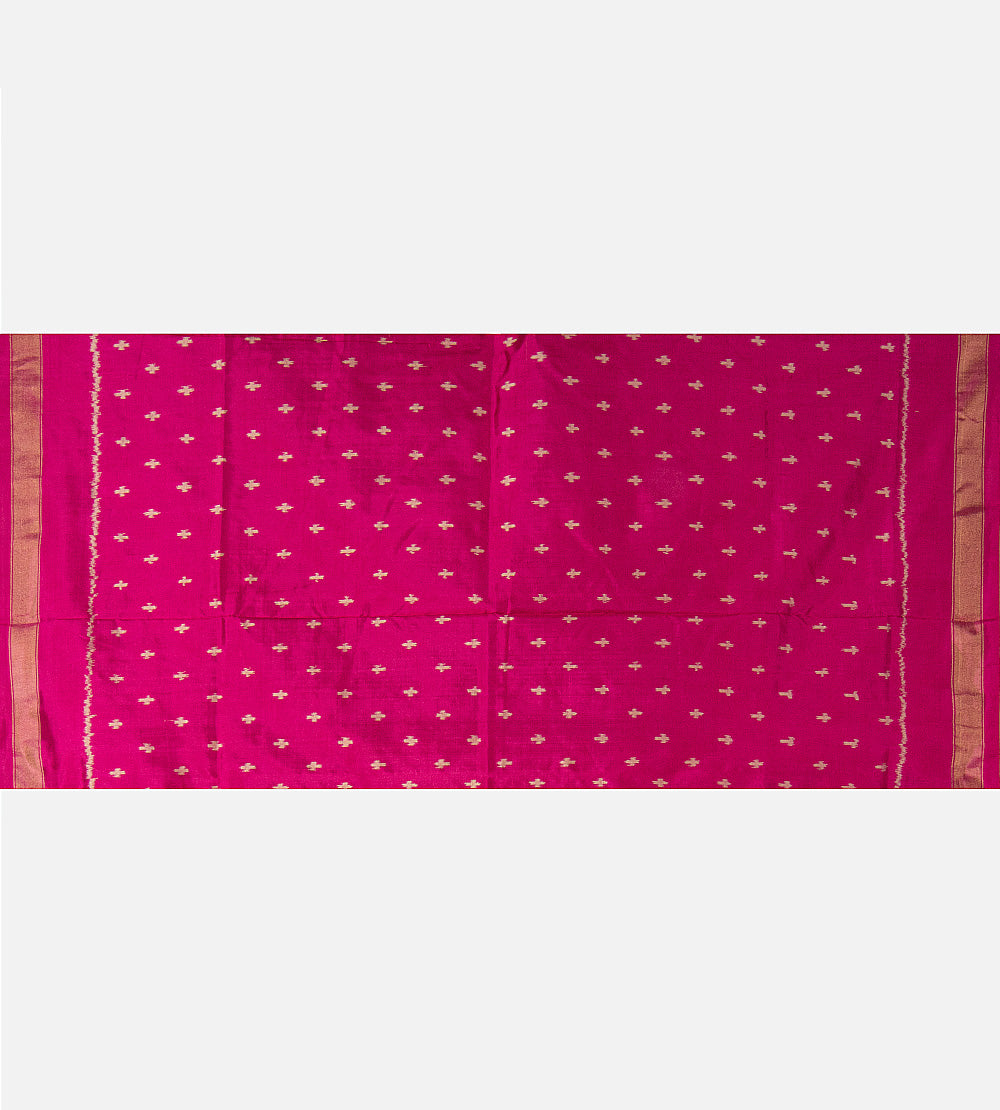 Yellow Ikkat Silk Saree