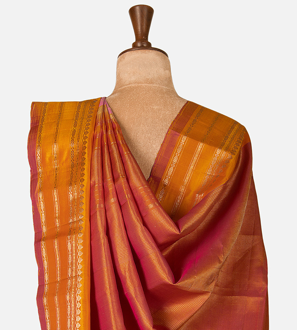 Pink Gadwal Silk Saree