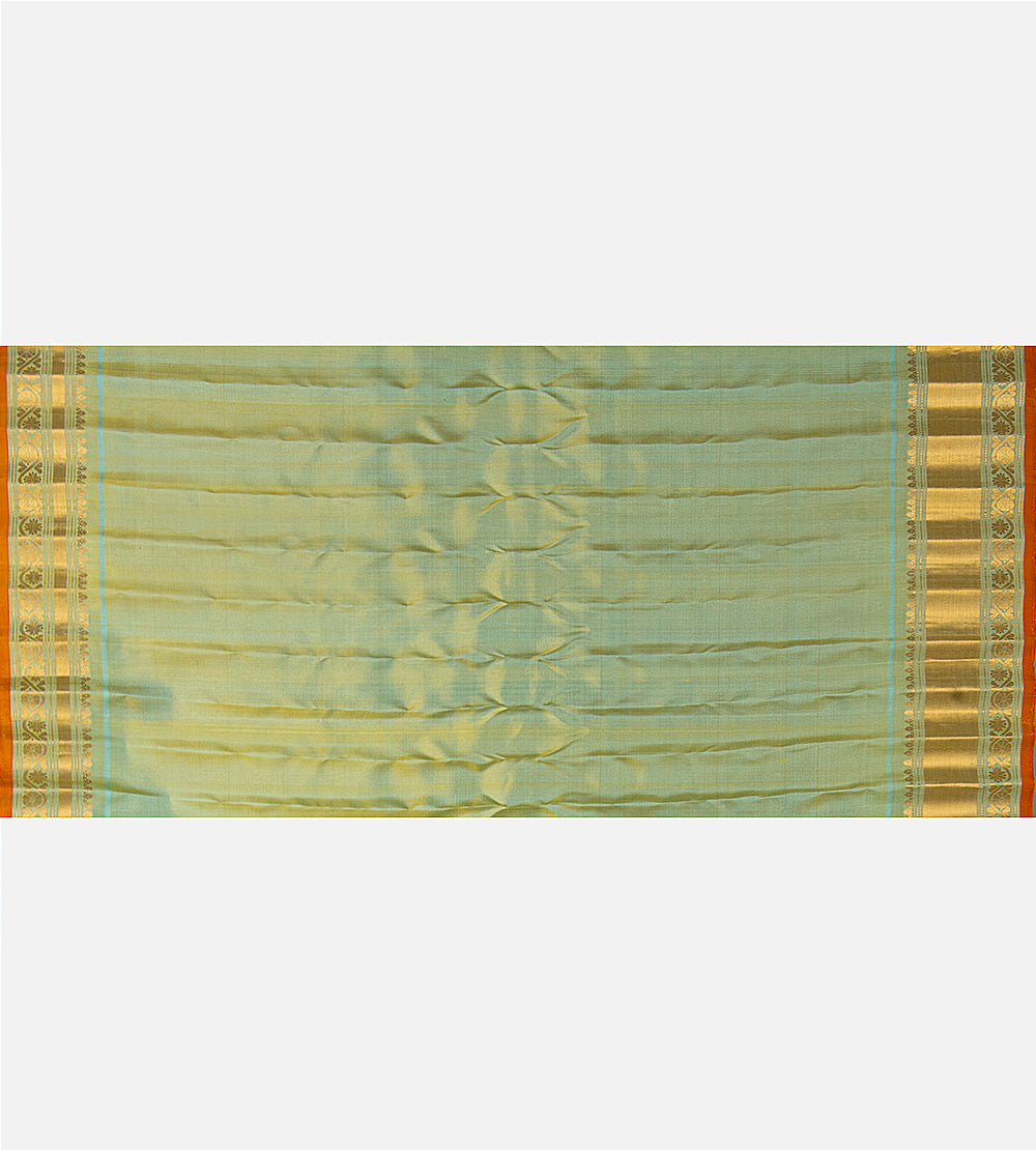 Blue Gadwal Silk Saree