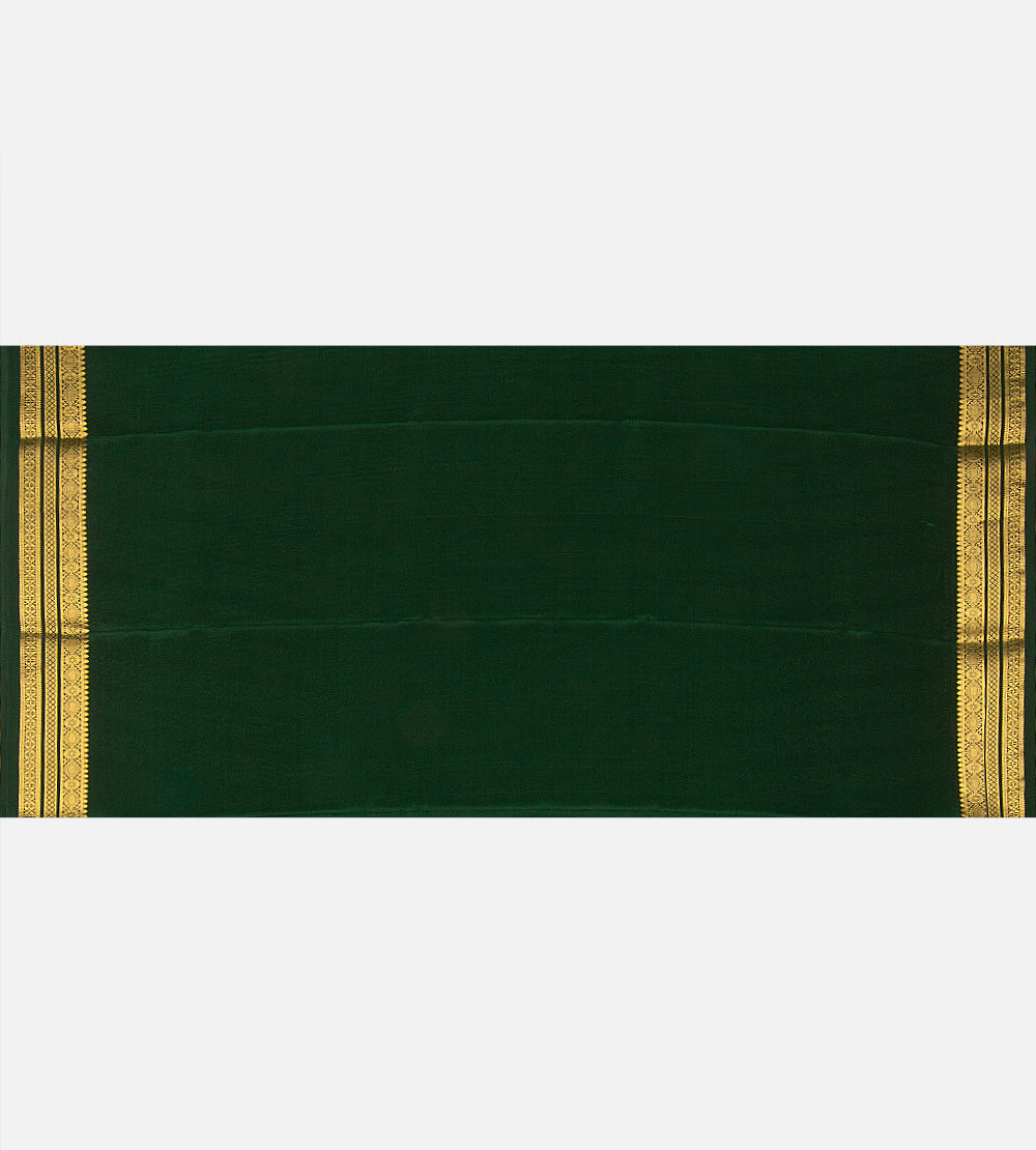 Green Mysore Crepe Saree