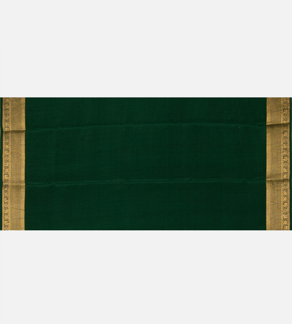 Green Mysore Crepe Saree