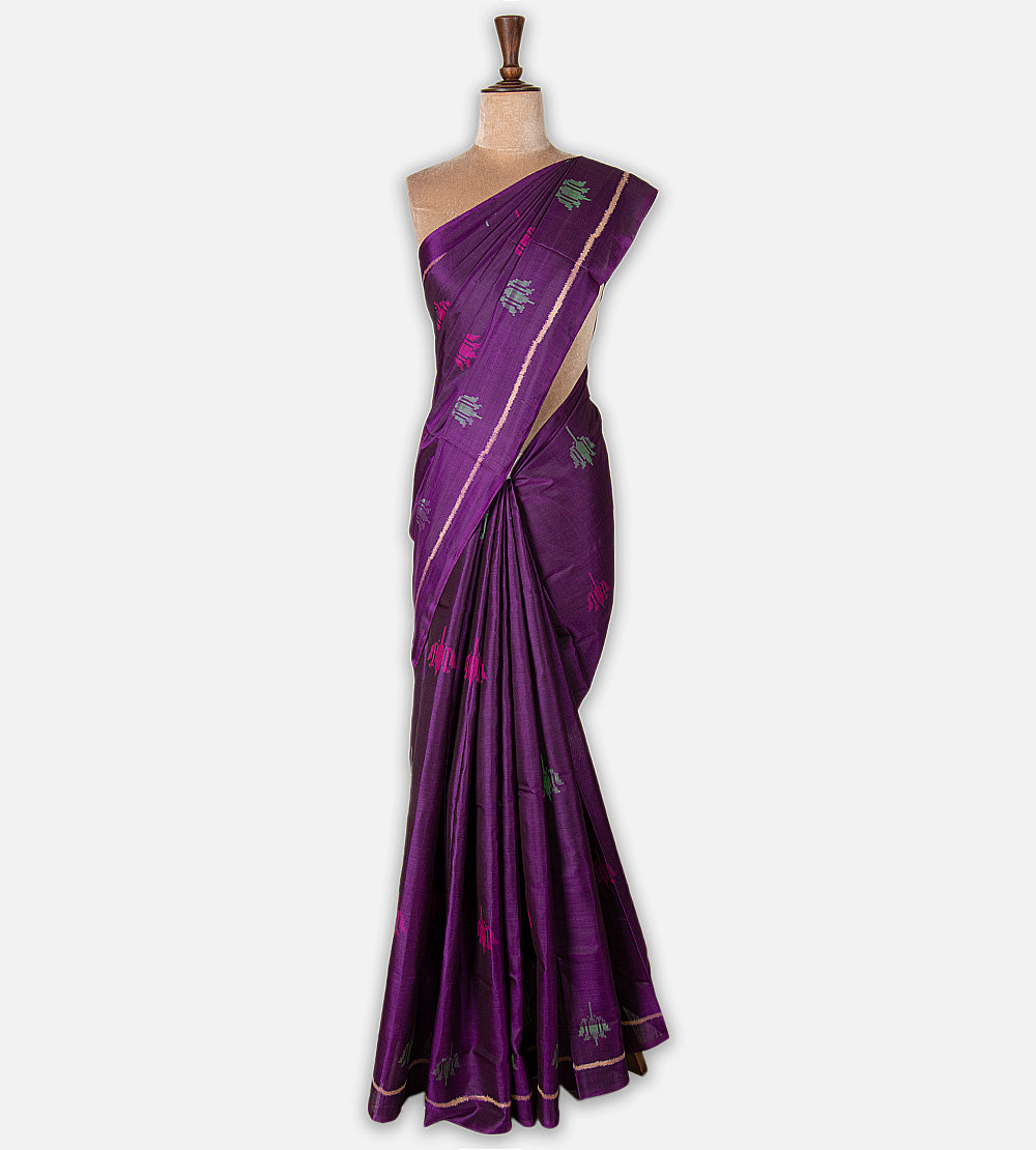 Purple Patola Silk Saree