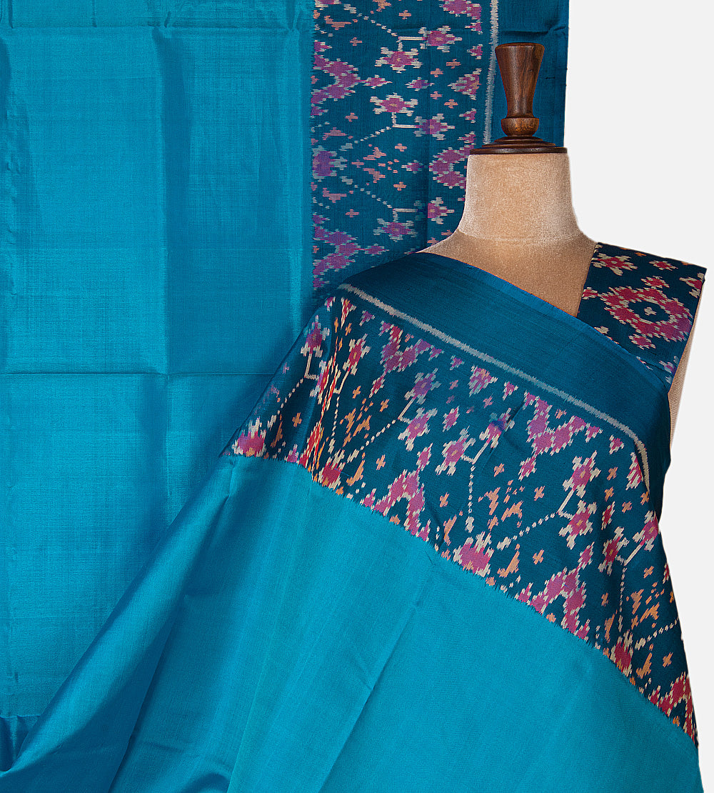 Blue Patola Silk Saree