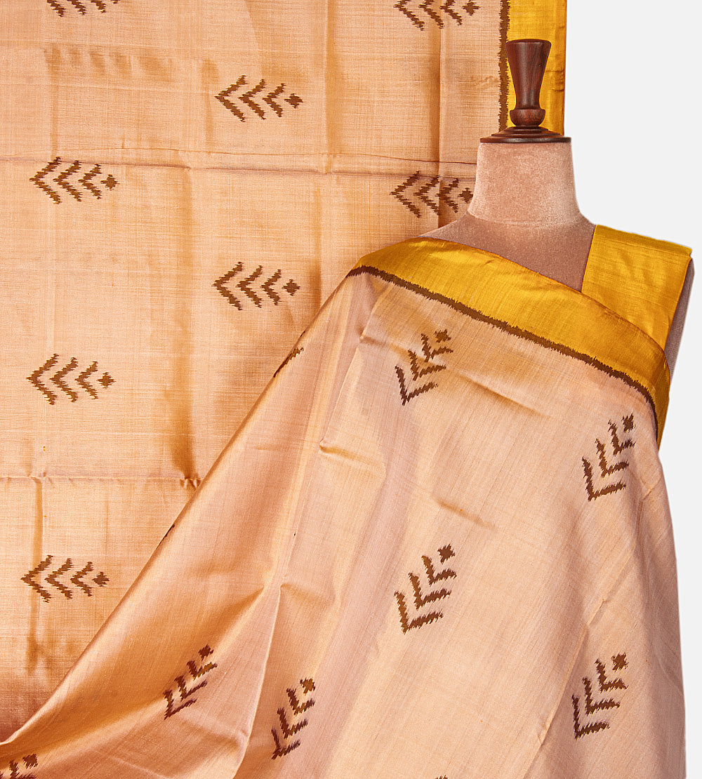 Peach Patola Silk Saree