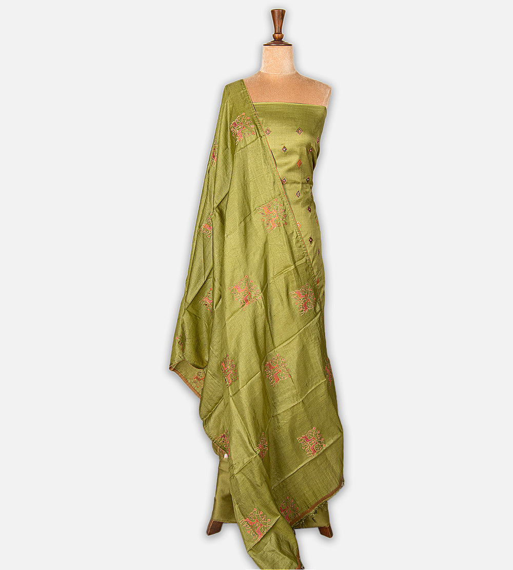 Green Tussar Salwar