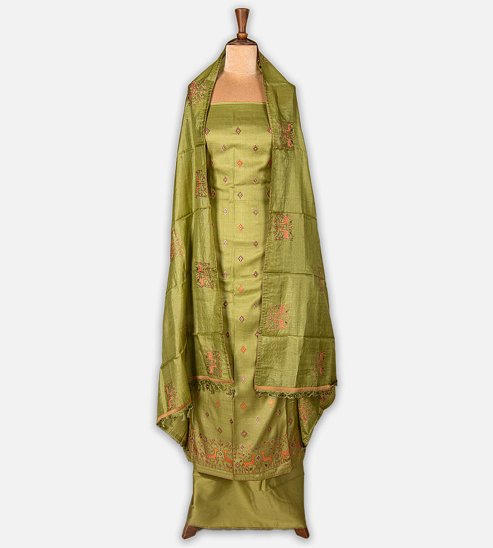 Green Tussar Salwar