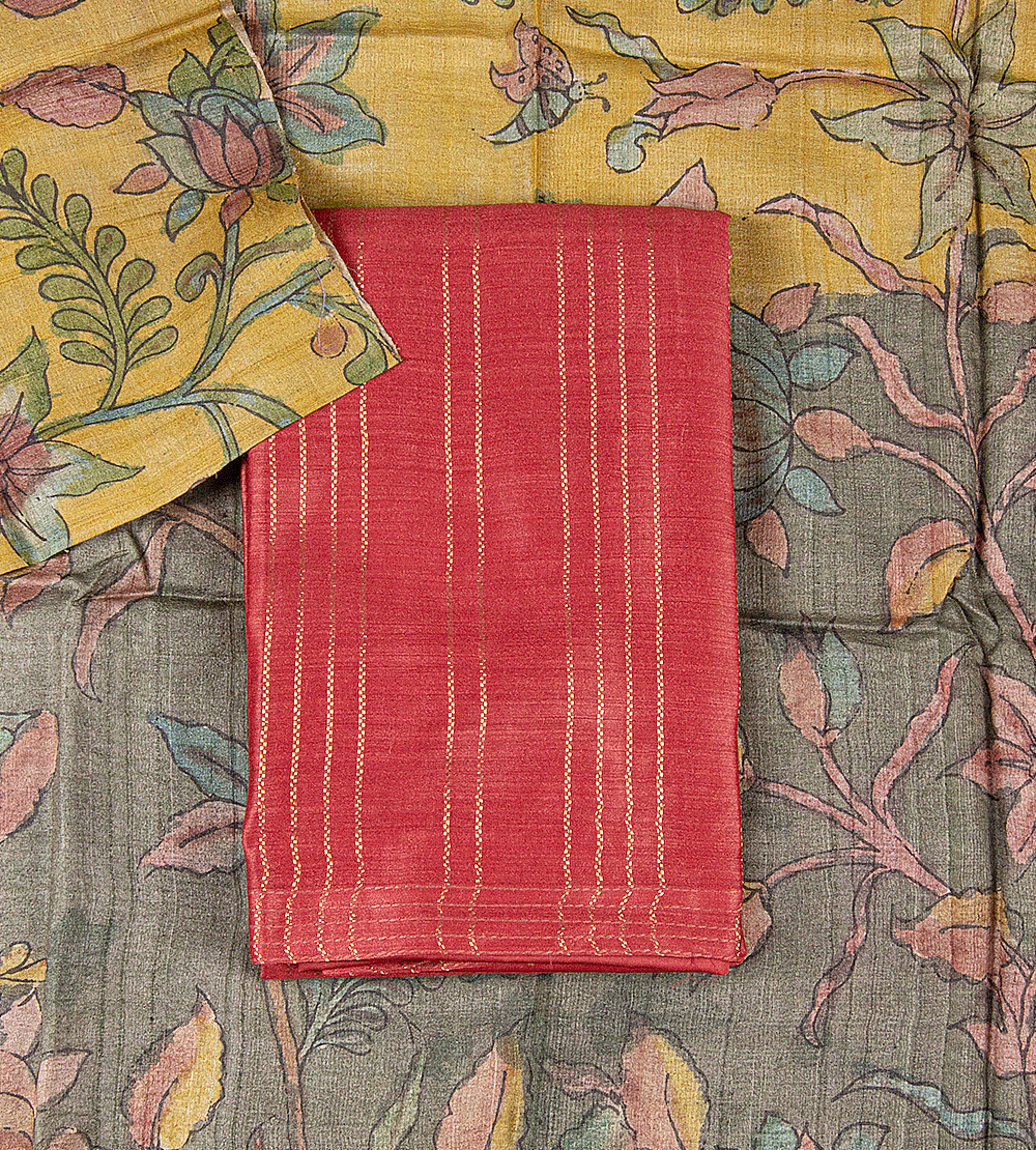 Red Tussar Salwar