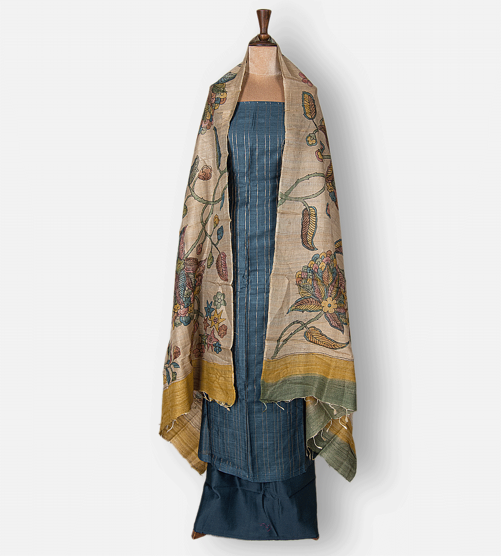 Blue Tussar Salwar