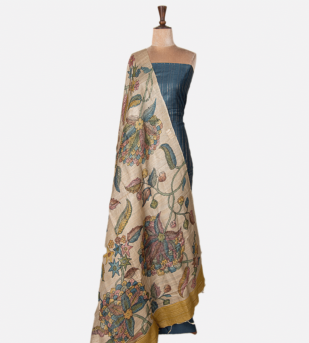 Blue Tussar Salwar