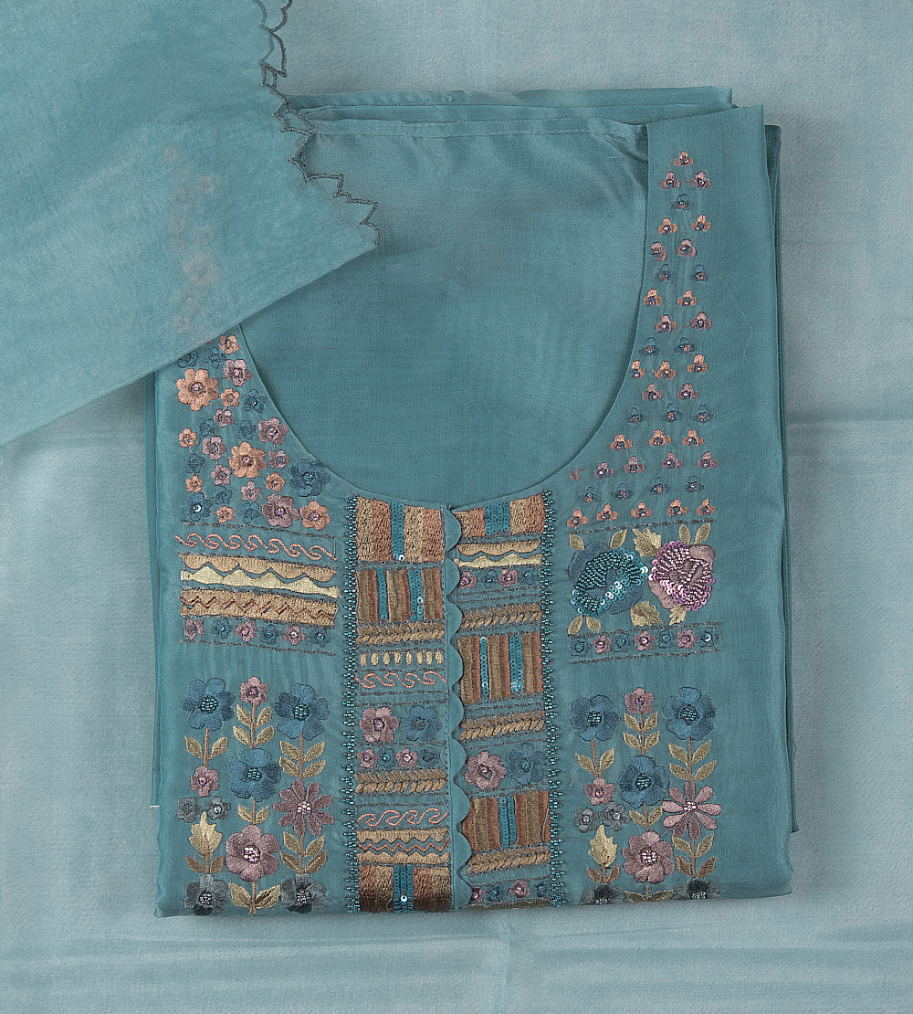 Blue Organza Salwar