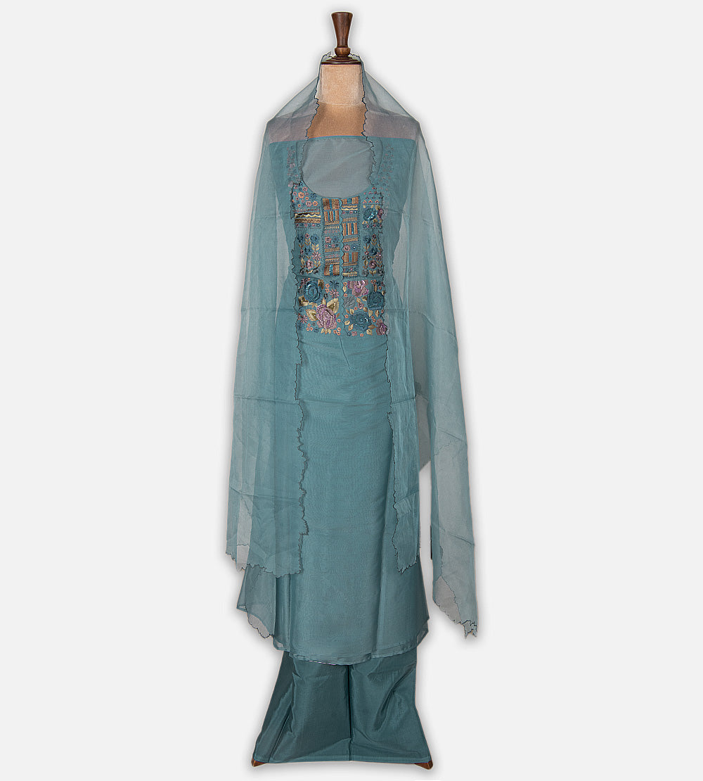 Blue Organza Salwar