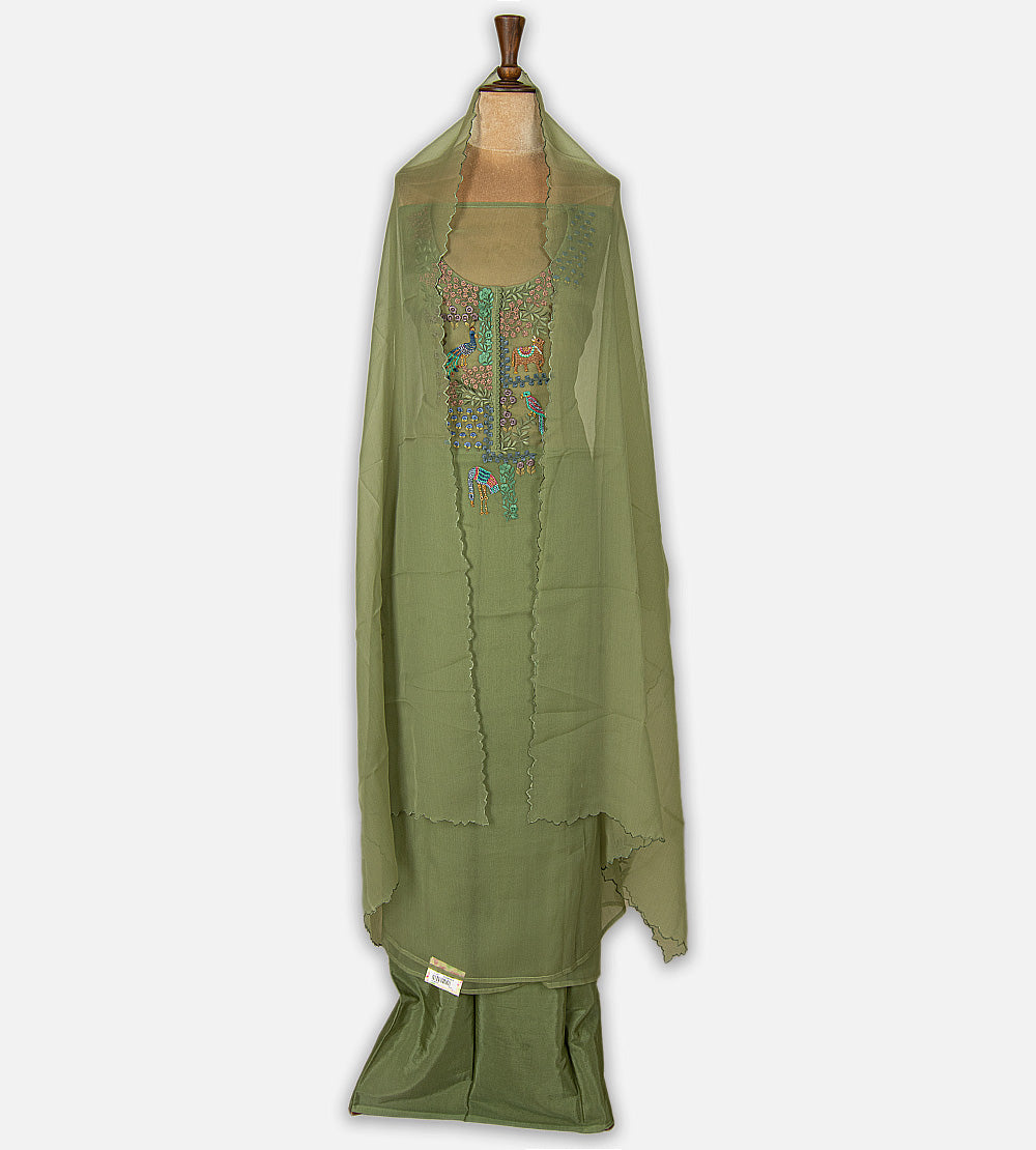 Green Organza Salwar