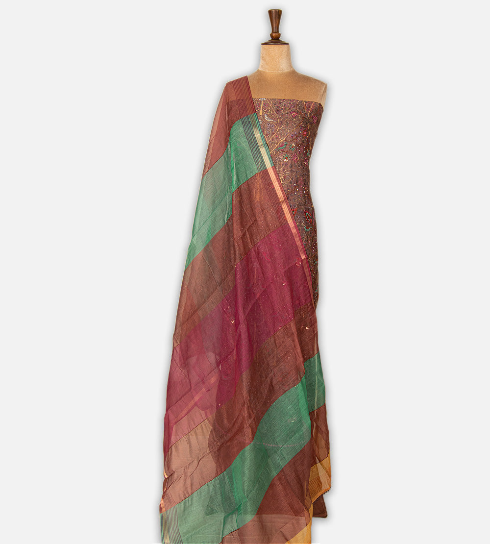 Brown Mul Cotton Salwar