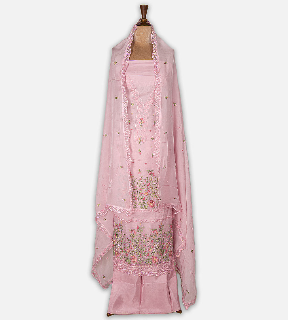 Dusty Blush Pink Organza Salwar