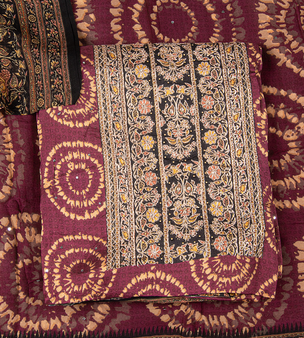 Burgundy Modal Silk Salwar