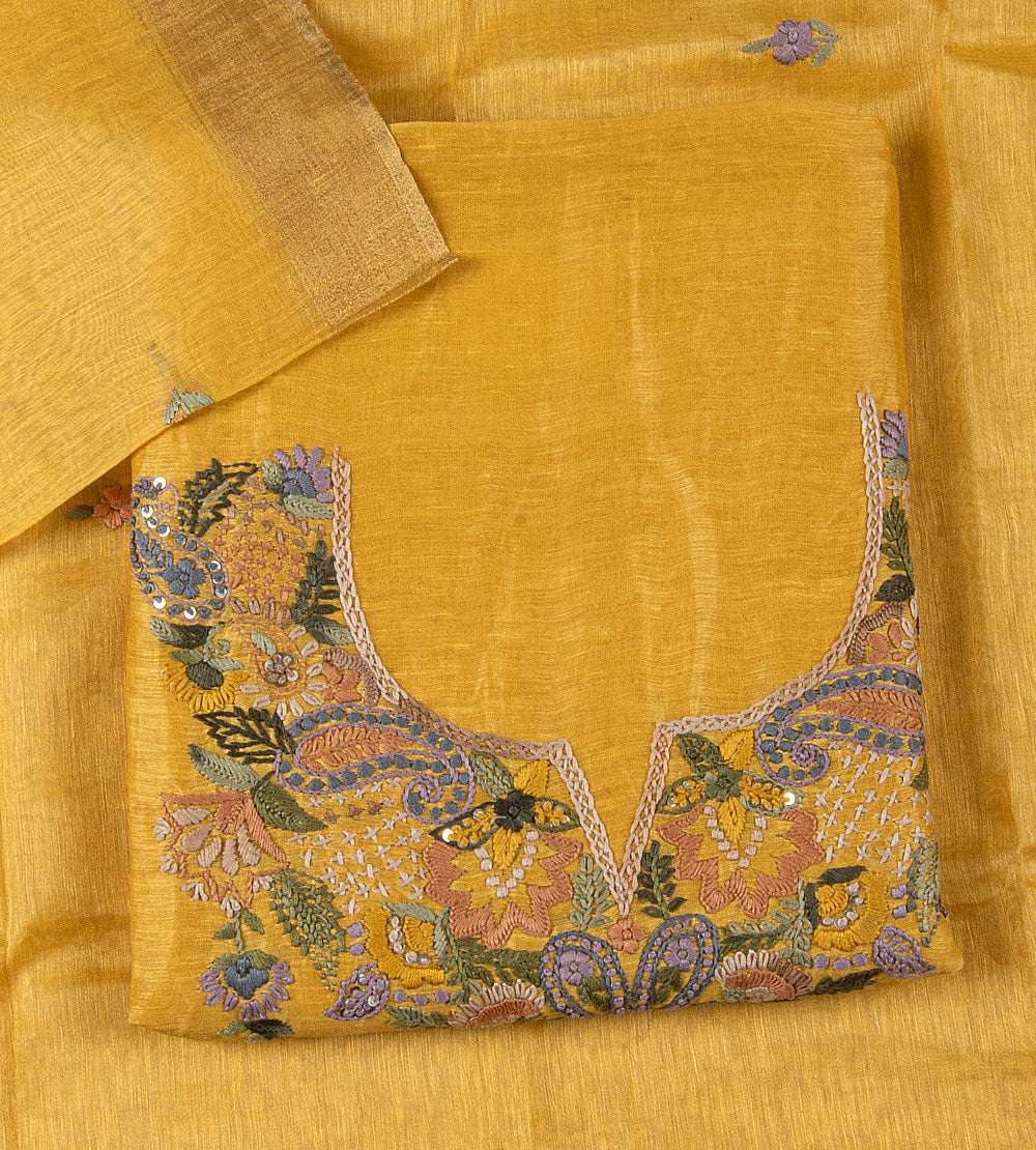 Yellow Mul Cotton Salwar