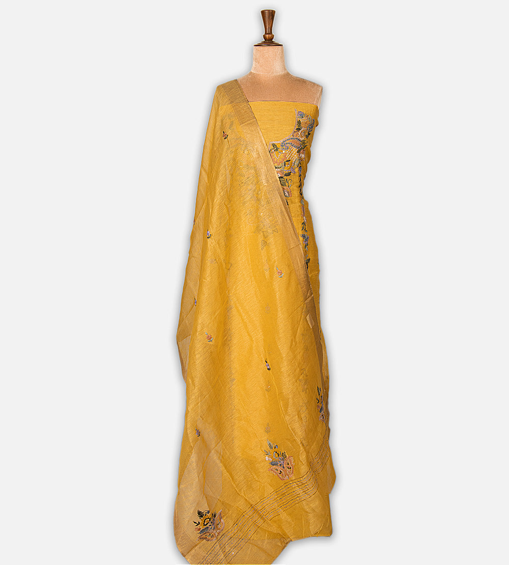 Yellow Mul Cotton Salwar