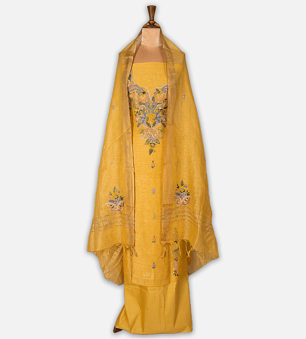 Yellow Mul Cotton Salwar