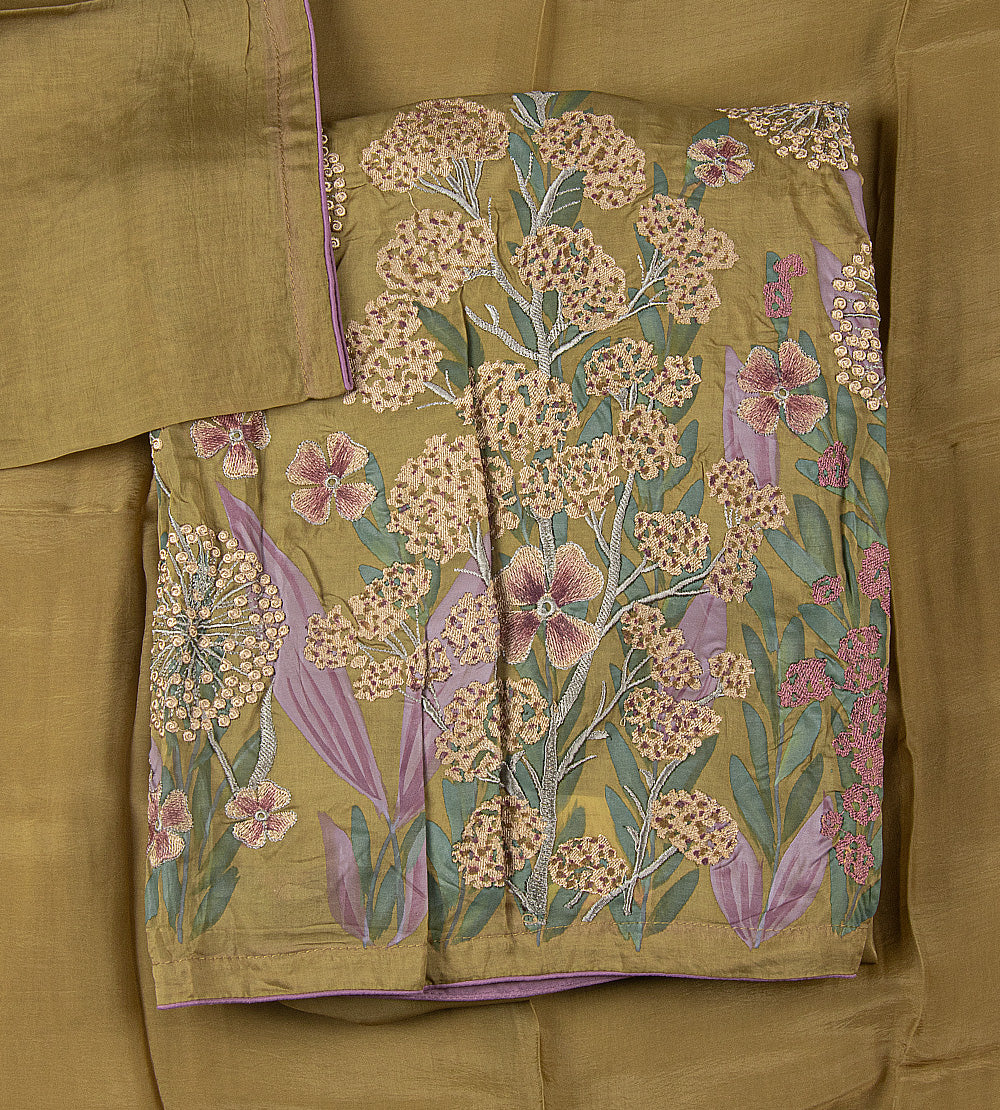 Olive Green Organza Salwar