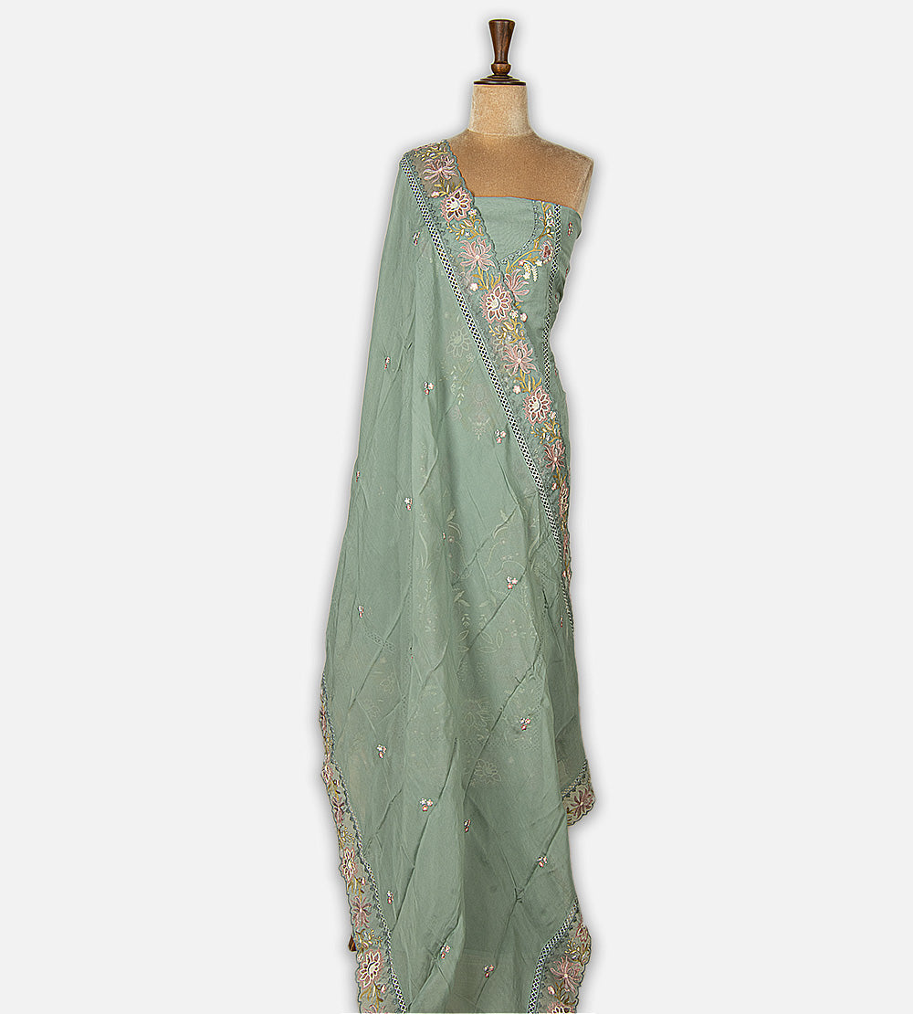Dusty Blue Organza Salwar