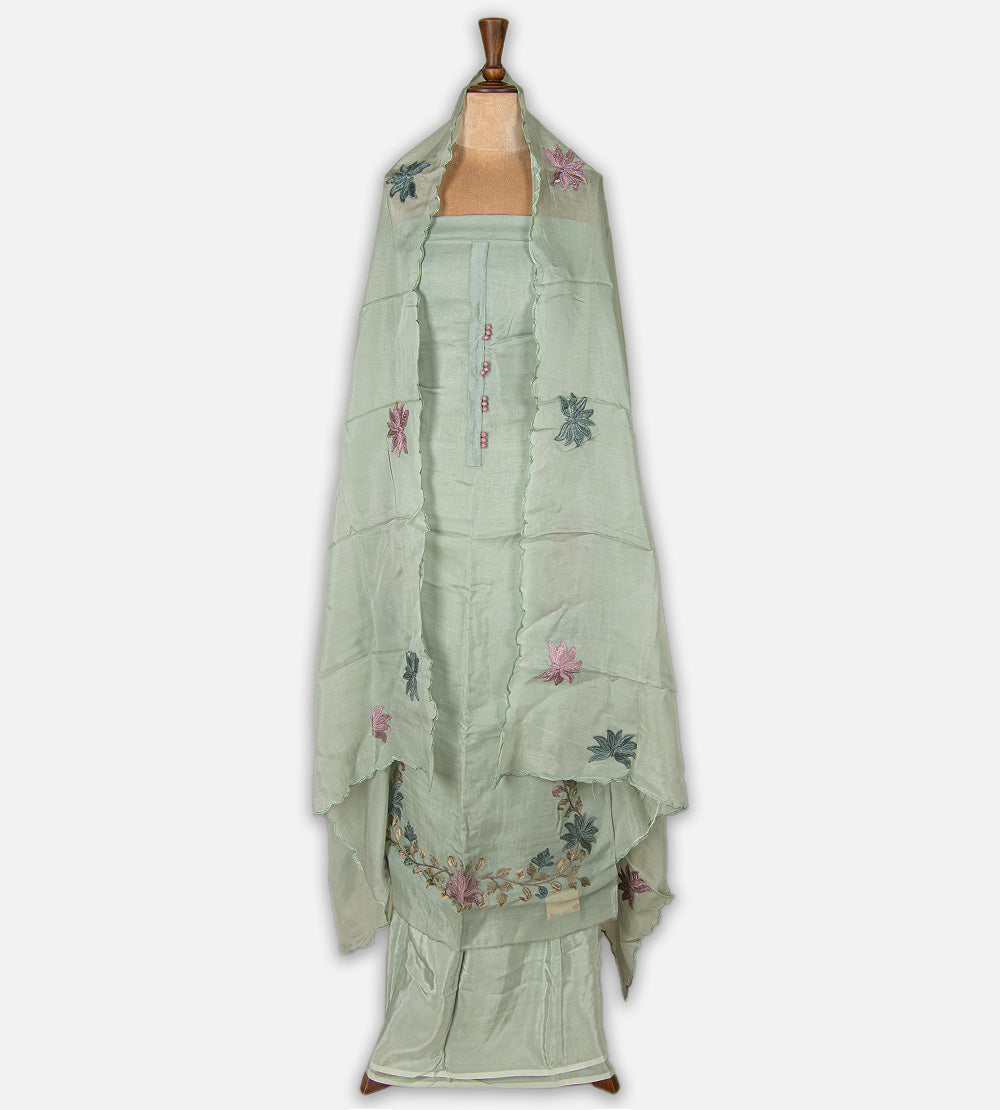 Dusty Blue Organza Salwar