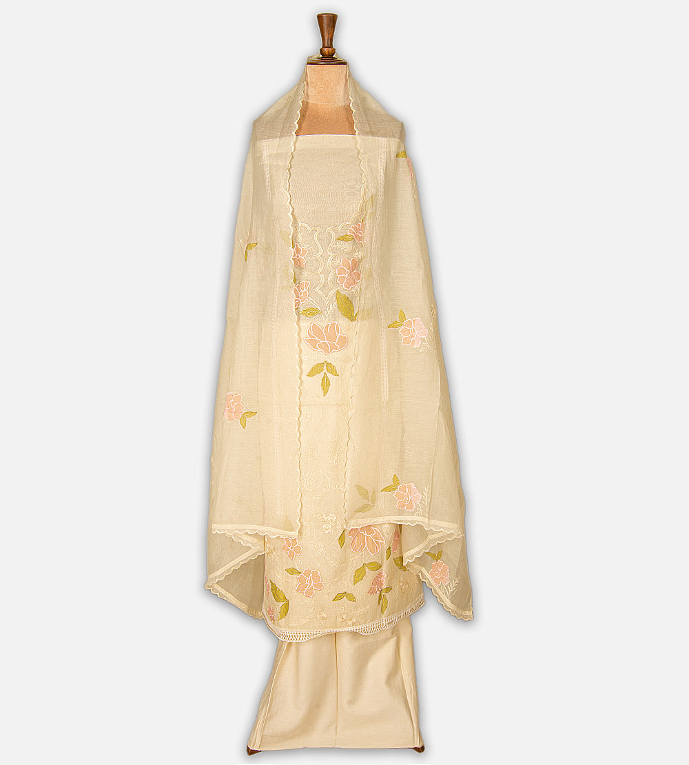 Light Beige Mul Cotton Salwar