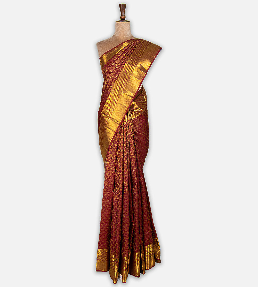 Maroon Kanchipuram Silk Saree