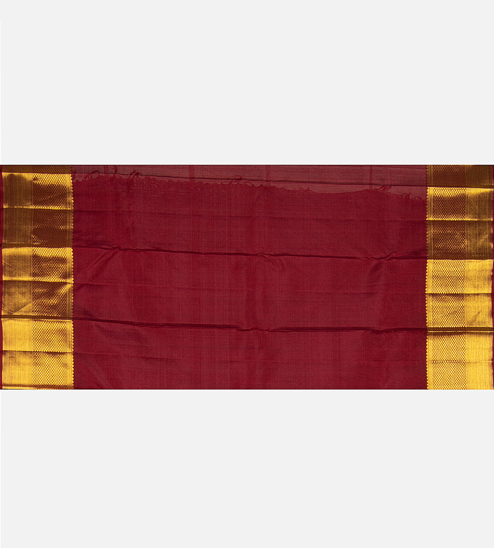 Maroon Kanchipuram Silk Saree