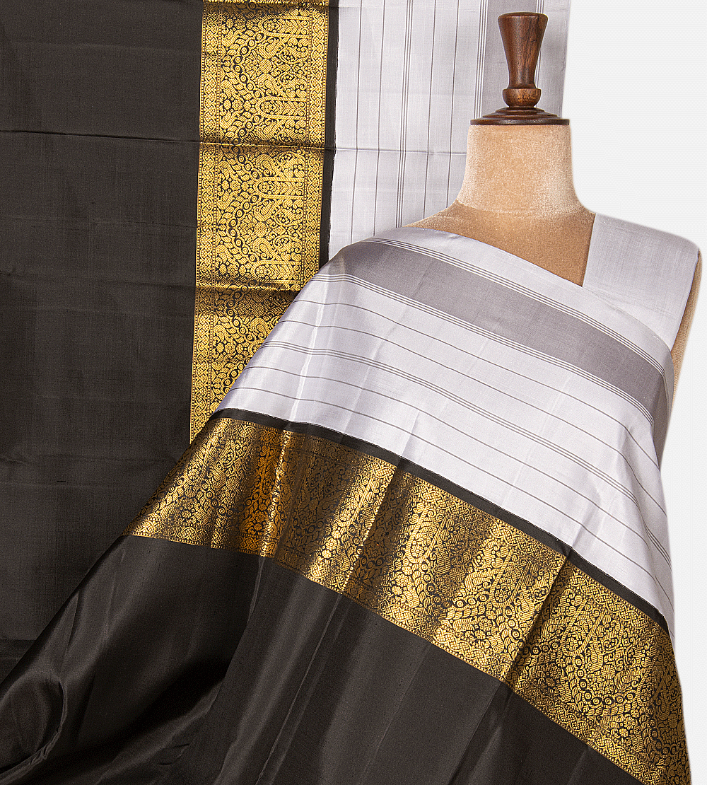 Black Kanchipuram Silk Saree