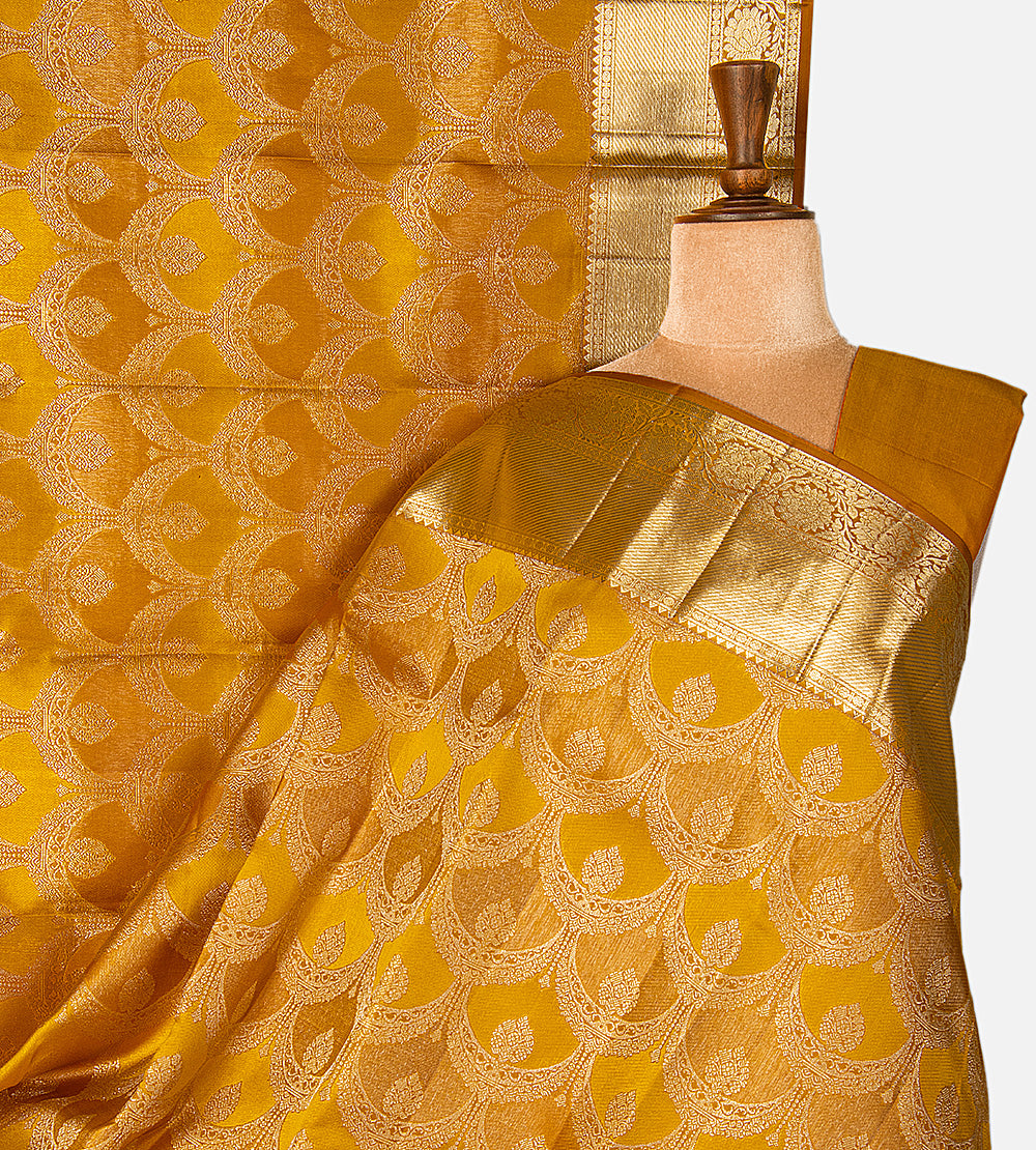 Yellow Kanchipuram Silk Saree