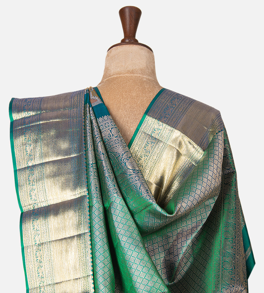 Multicolour Kanchipuram Silk Saree
