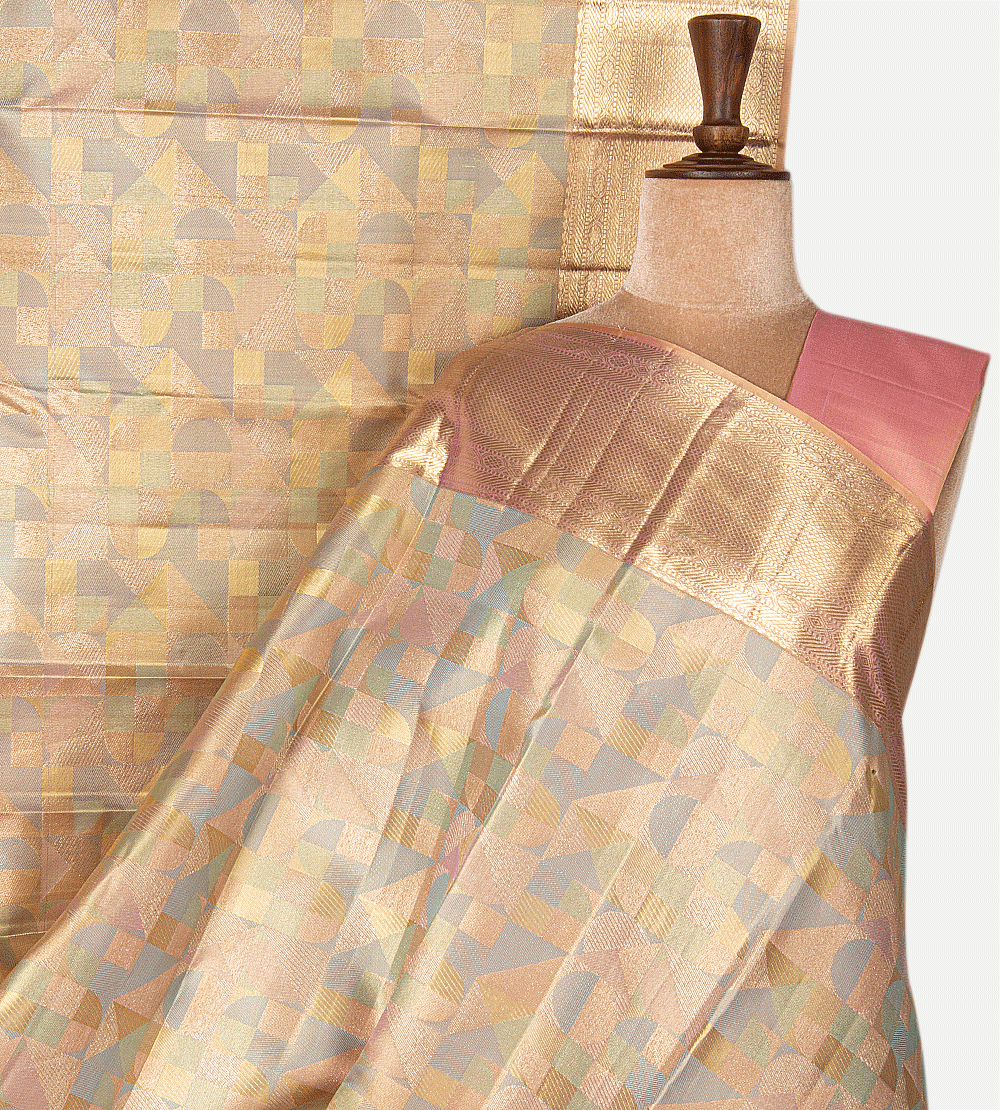 Multicolour Kanchipuram Silk Saree
