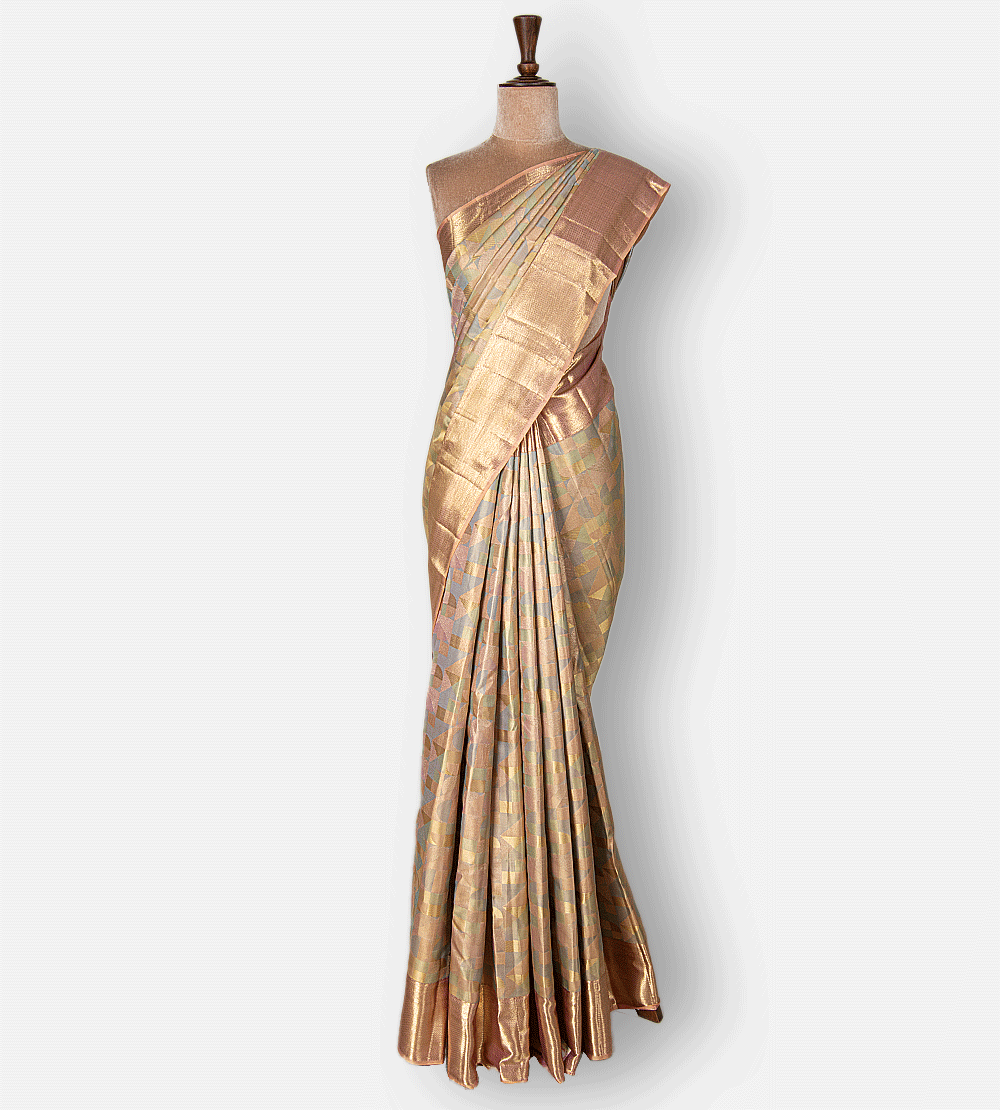 Multicolour Kanchipuram Silk Saree