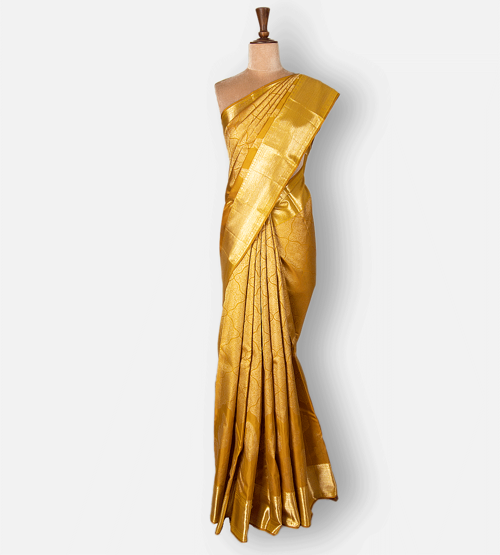 Yellow Kanchipuram Silk Saree