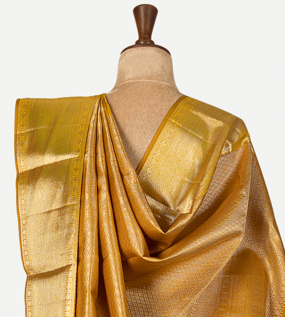 Yellow Kanchipuram Silk Saree