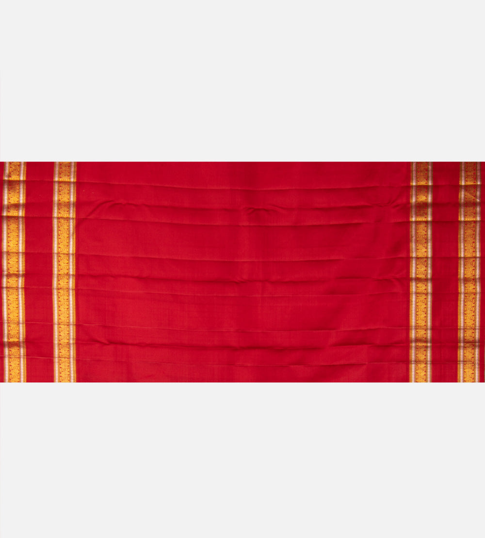 Peacock Blue Kanchipuram Silk Saree