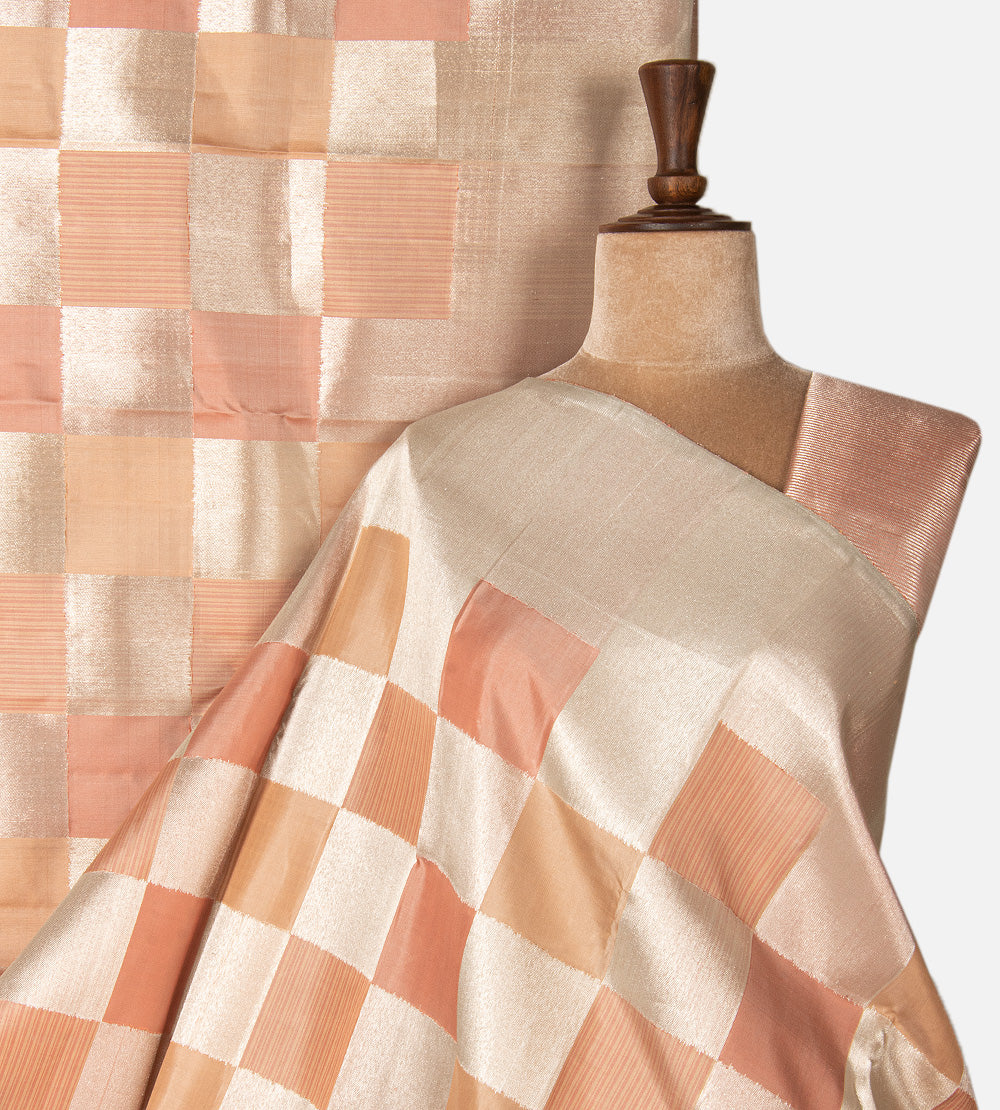 Peach Kanchipuram Silk Saree