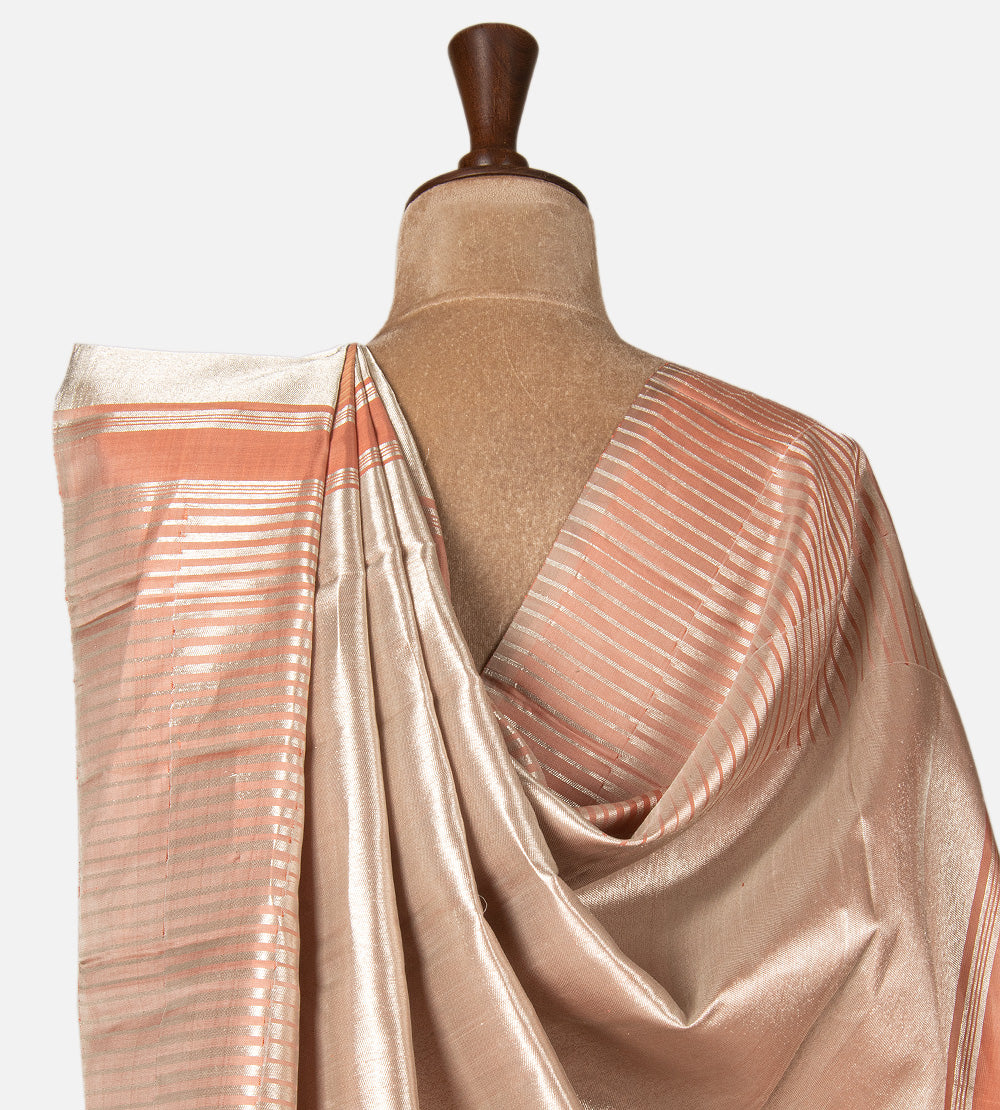 Peach Kanchipuram Silk Saree