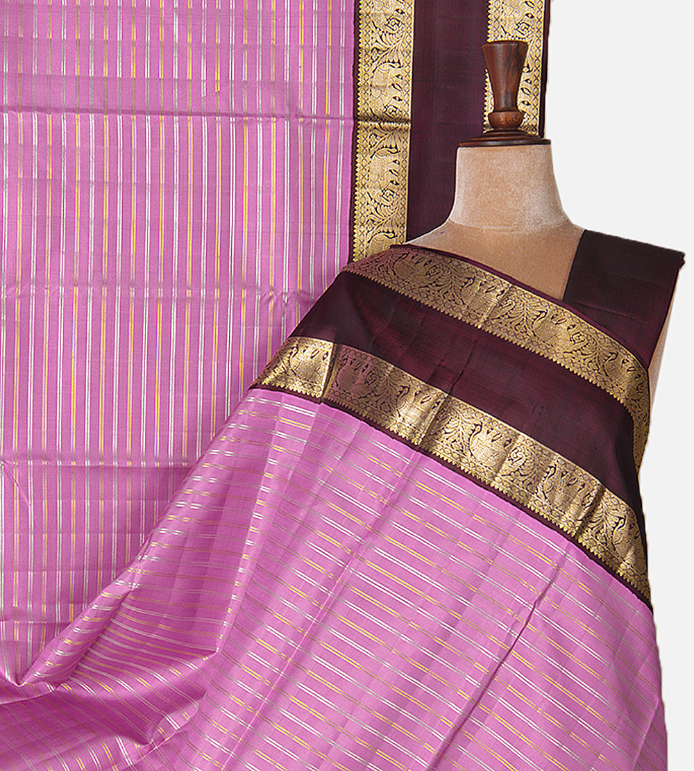 Lavender Kanchipuram Silk Saree