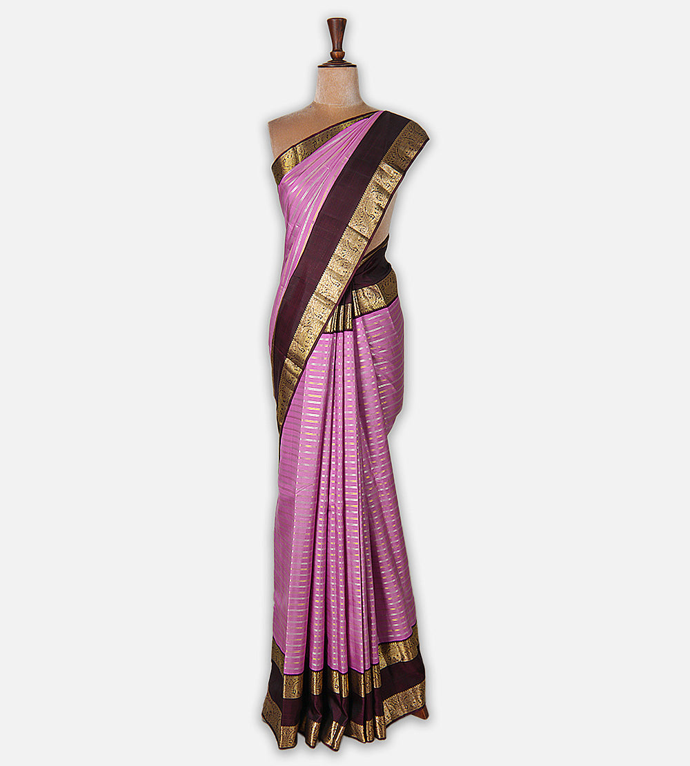 Lavender Kanchipuram Silk Saree