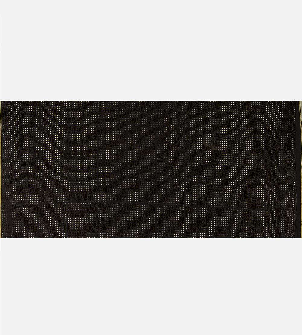 Black Mysore Crepe Saree
