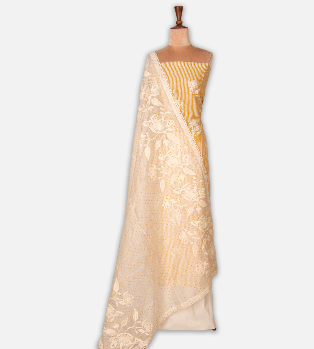 Light Beige Mul Cotton Salwar