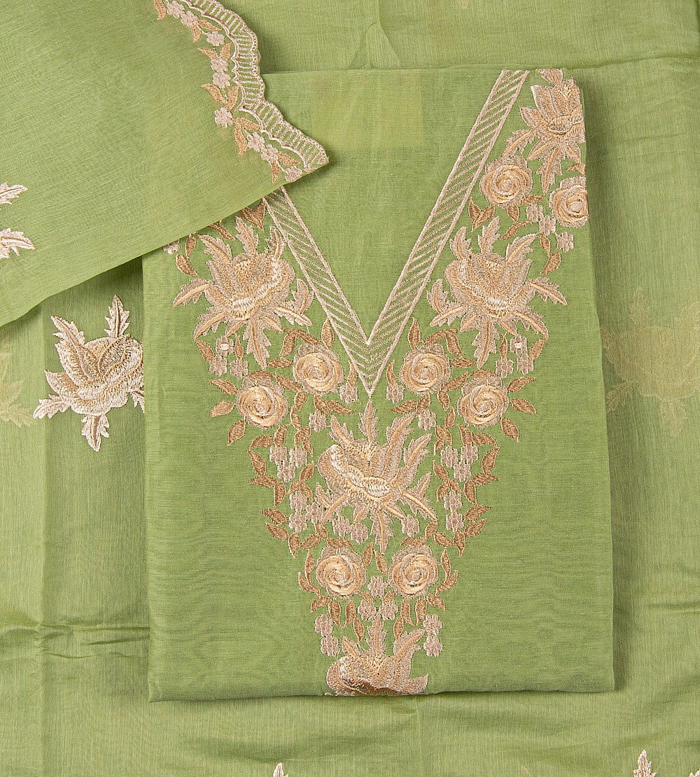 Green Mul Cotton Salwar