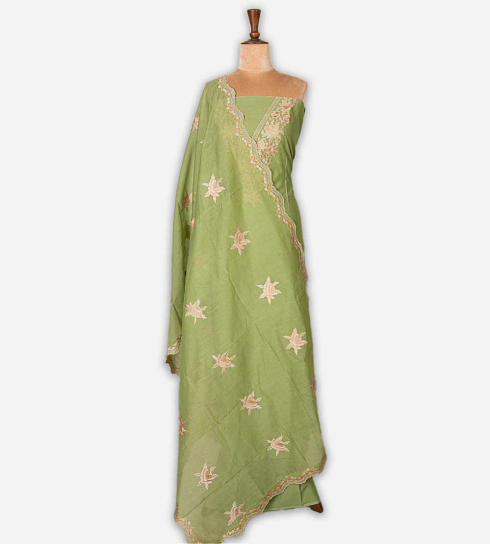 Green Mul Cotton Salwar
