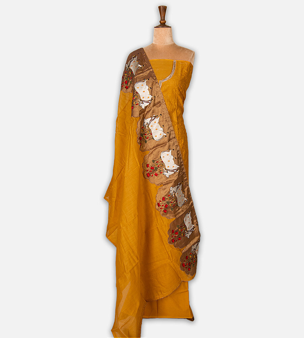 Yellow Mul Cotton Salwar