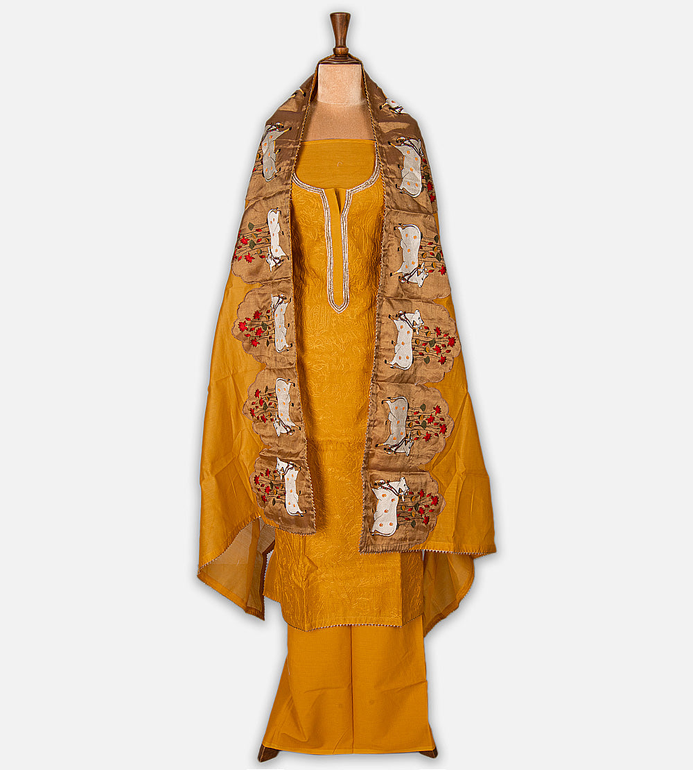 Yellow Mul Cotton Salwar